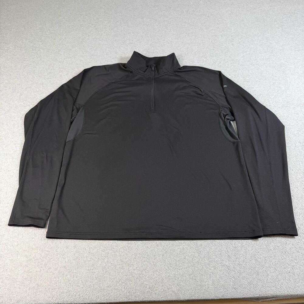 Brooks Pullover Mens XL Black 1/4 Zip Lightweight Running Performance Outdoors